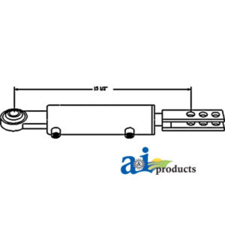 A & I Products Hydraulic Side Link Cylinder, Cat 0 Base End w/ Clevis Rod End (2" Bore) 22" x6" x6" A-SLH101